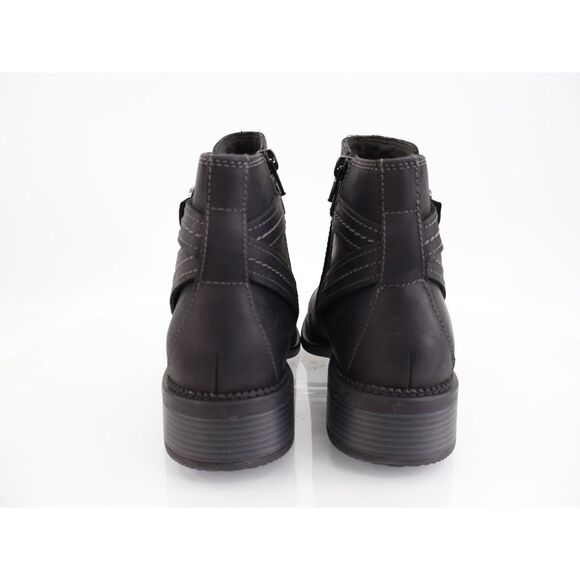 Clarks Women's Maye Strap Boot Size 10 Black Leather Block Heel Comfy Ankle - Picture 5 of 13